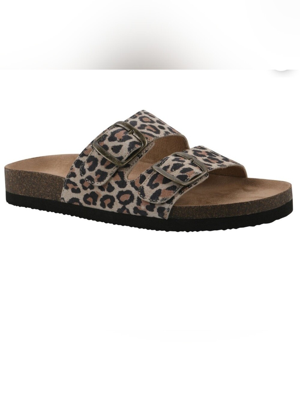 Women's Double Buckle Leather Sandal - Picture 2 of 9